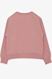 Breeze Kız Çocuk Sweatshirt Pullu Kız Baskılı 8-14 Yaş, Somon
