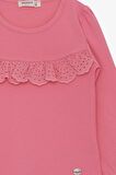 Breeze Kız Çocuk Uzun Kollu Tişört Fırıfırlı 3-8 Yaş, Pembe