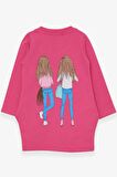 Breeze Kız Çocuk Tunik Baskılı Cepli 3-8 Yaş, Pembe