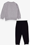 Breeze Erkek Çocuk Eşofman Takımı Rakam Nakışlı 1.5-5 Yaş, Gri Melanj