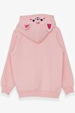 Breeze KIz Çocuk Sweatshirt Nakışlı Yazı Baskılı 2-6 Yaş, Pudra