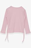 Breeze Kız Çocuk Uzun Kollu Bluz Yanları Büzgülü 8-14 Yaş, Pudra