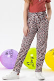 Breeze Kız Çocuk Tayt Pantolon Fiyonklu Çiçekli 1.5-5 Yaş, Ekru