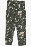 Breeze Kız Çocuk Tayt Pantolon Fiyonklu Çiçekli 1.5-5 Yaş, Haki Yeşil