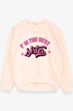 Breeze Kız Çocuk Sweatshirt Yazı Baskılı 9-14 Yaş, Krem