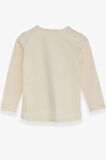 Breeze Kız Çocuk Uzun Kollu Tişört Taşlı Yazı Baskılı 6-12 Yaş, Krem