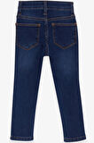 Breeze Kız Çocuk Kot Pantolon Cepli 1.5-5 Yaş, Koyu Mavi
