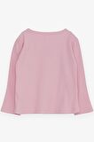 Breeze Kız Çocuk Uzun Kollu Bluz Güpürlü Fiyonklu 3-8 Yaş, Pembe