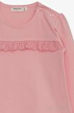 Breeze Kız Çocuk Uzun Kollu Tişört Güpürlü 1-4 Yaş, Pembe