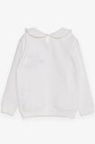 Breeze Kız Çocuk Sweatshirt Bebe Yaka 1.5-5 Yaş, Beyaz