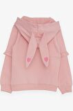 Breeze Kız Çocuk Sweatshirt Tavşancık Baskılı 1.5-5 Yaş, Pembe