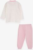 Breeze Kız Bebek Pijama Takımı Yaprak Desenli 4 Ay-1 Yaş, Ekru
