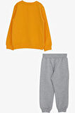 Breeze Erkek Bebek Eşofman Takımı Sevimli Hayvanlar Baskılı 9 Ay-3 Yaş, Hardal Sarı