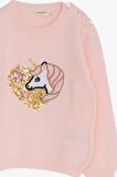Breeze Kız Çocuk Triko Kazak Pullu Unicorn Baskılı 1.5-5 Yaş, Pudra