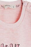 Breeze Kız Çocuk Sweatshirt Unicorn Baskılı 2-6 Yaş, Somon Melanj