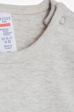Breeze Erkek Bebek Çıtçıtlı Body Köpekcik Baskılı 9 Ay-3 Yaş, Açık Gri Melanj