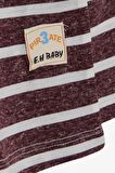 Breeze Erkek Bebek Uzun Kollu Tişört Çizgili 9 Ay-3 Yaş, Mürdüm