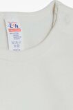 Breeze Erkek Bebek Çıtçıtlı Body Sevimli Dinozor Baskılı 9 Ay-3 Yaş, Ekru