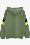 Breeze Erkek Çocuk Sweatshirt Kapüşonlu Yazı Baskılı 8-14 Yaş, Mint Yeşili