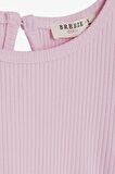 Breeze Kız Çocuk Uzun Kollu Bluz Fırfırlı 4-8 Yaş, Pembe
