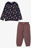 Breeze Erkek Bebek Pijama Takımı Kurabiye Desenli 9 Ay-3 Yaş, Lacivert