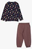 Breeze Erkek Bebek Pijama Takımı Kurabiye Desenli 9 Ay-3 Yaş, Lacivert