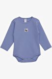 Breeze Erkek Bebek Çıtçıtlı Zıbın Body İş Makinesi Baskılı 9 Ay-3 Yaş, Lila