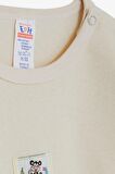 Breeze Erkek Bebek Çıtçıtlı Zıbın Body Maymuncuk Baskılı 9 Ay-3 Yaş, Krem