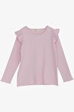 Breeze Kız Çocuk Uzun Kollu Bluz Fırfırlı 2-6 Yaş, Pembe