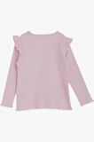 Breeze Kız Çocuk Uzun Kollu Bluz Fırfırlı 2-6 Yaş, Pembe