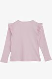 Breeze Kız Çocuk Uzun Kollu Bluz Fırfırlı 8-14 Yaş, Pembe