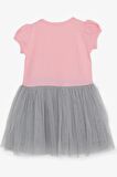Breeze Kız Çocuk Elbise Unicorn Baskılı Tüllü Fiyonklu 3-8 Yaş, Pembe