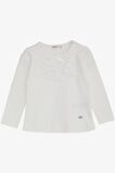 Breeze Kız Bebek Bluz Güpürlü Fiyonklu 6 Ay-2 Yaş, Ekru