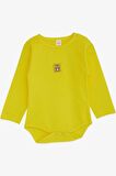 Breeze Erkek Bebek Çıtçıtlı Zıbın Body Aslancık Baskılı 9 Ay-3 Yaş, Neon Sarı