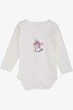 Breeze Kız Bebek Çıtçıtlı Zıbın Body Neşeli Unıcorn Baskılı 9 Ay-3 Yaş, Ekru