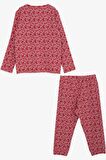 Macawı Kız Çocuk Pijama Takımı Karışık Desenli 3-7 Yaş, Pembe