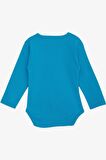 Breeze Erkek Bebek Çıtçıtlı Zıbın Body Pilot Hayvancıklar Baskılı 9 Ay-3 Yaş, Mavi