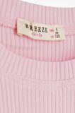 Breeze Kız Çocuk Crop Tişört Kolları Fırfırlı 8-14 Yaş, Pembe