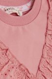 Breeze Kız Çocuk Sweatshirt Güpürlü 4-8 Yaş, Gülkurusu