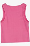 Breeze Kız Çocuk Askılı Tişört Armalı Taşlı 9-14 Yaş, Pembe