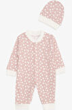 Breeze Kız Bebek Tulum Puantiye Desenli 0-3 Ay-6 Ay, Pembe