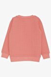 Breeze Kız Çocuk Sweatshirt Pullu Yazı Baskılı 1.5-5 Yaş, Somon
