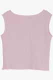 Breeze Kız Çocuk Crop Tişört Fitilli 8-14 Yaş, Pudra