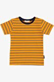 Breeze Erkek Çocuk Tişört Çizgili 3-7 Yaş, Hardal Sarı