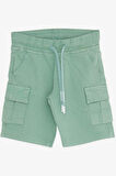 Breeze Girls & Boys Erkek Çocuk Şort Kargo Cepli Bağcıklı 2-6 Yaş, Mint Yeşili
