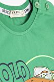 BREEZE GİRLS & BOYS Erkek Çocuk Şortlu Takım Antika Araba Temalı 1.5-5 Yaş, Yeşil