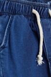 BREEZE GİRLS & BOYS Erkek Çocuk Kot Pantolon Beli Paçası Lastikli Kargo Cepli 1-4 Yaş, Mavi