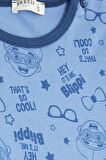 BREEZE GİRLS & BOYS Erkek Bebek Pijama Takımı Havalı Çocuk Desenli 9 Ay-3 Yaş, Mavi