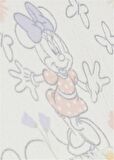 Breeze Kız Çocuk Elbise Minnie Mouse Desenli Fiyonklu 3-8 Yaş, Ekru