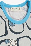BREEZE GİRLS & BOYS Erkek Bebek Pijama Takımı Sevimli Rakun Desenli 9 Ay-3 Yaş, Gri